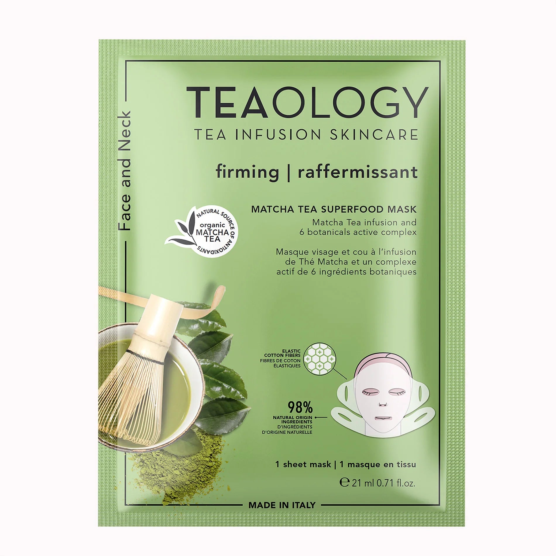 Teaology Matcha tea superfood mask 1 Stuks