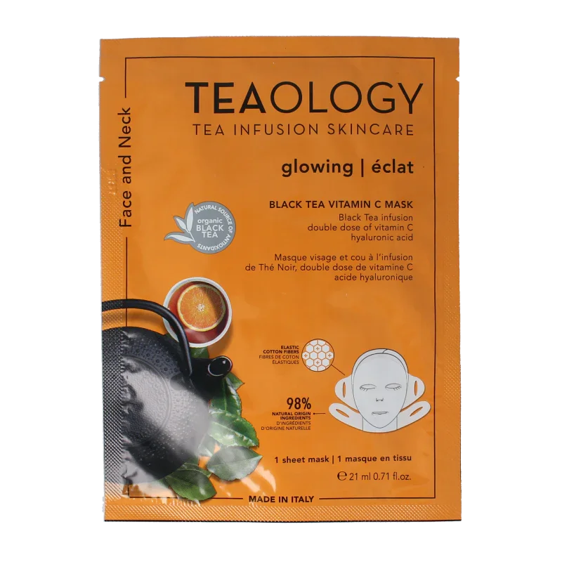 Teaology Black tea vitamine C mask 1.00 Stuks