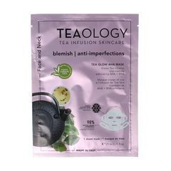 Teaology Tea glow aha mask purifying 1 Stuks