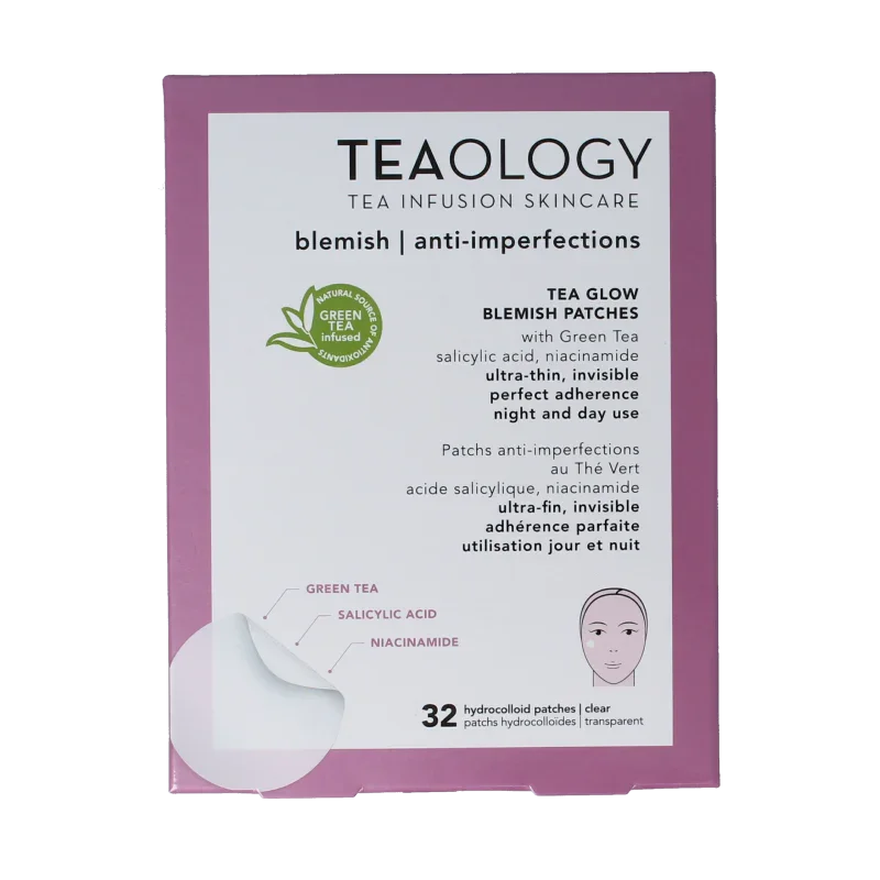 Teaology Tea glow blemish patches 32 Stuks