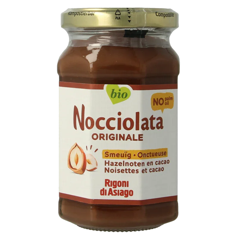 Nocciolata Chocolade hazelnootpasta bio 250 Gram