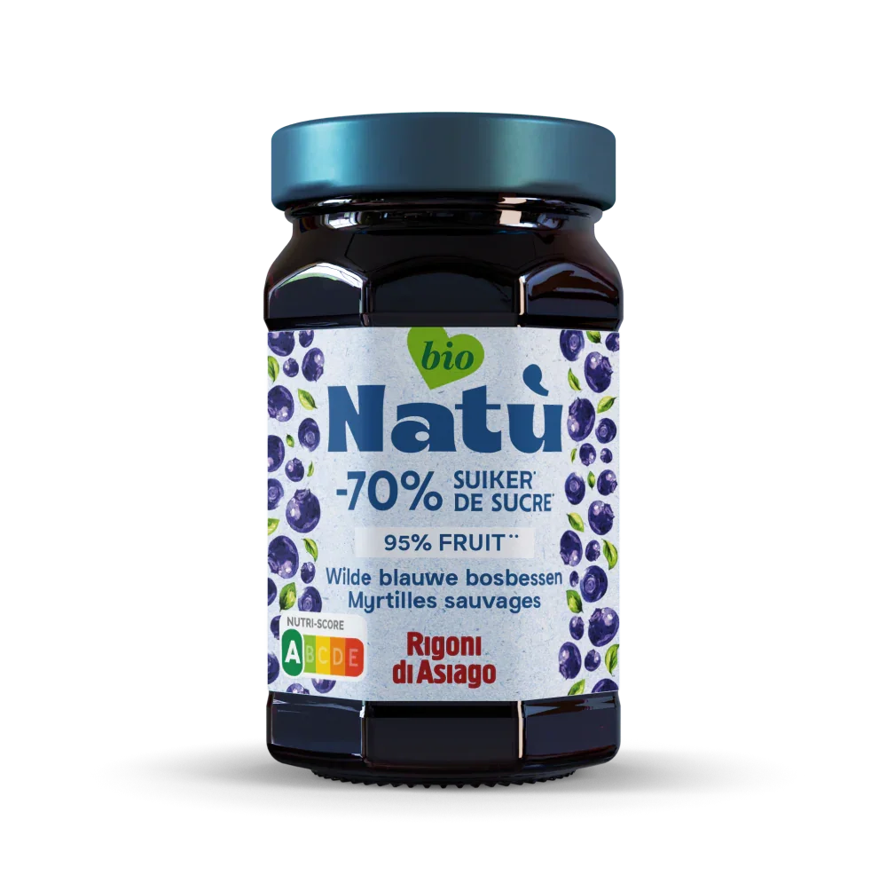 Natu Wilde blauwe bosbessenjam bio 240 Gram