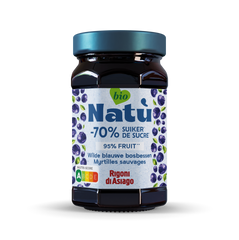 Natu Wilde blauwe bosbessenjam bio 240 Gram
