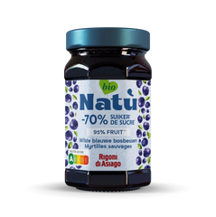 Natu Wilde blauwe bosbessenjam bio 240 Gram