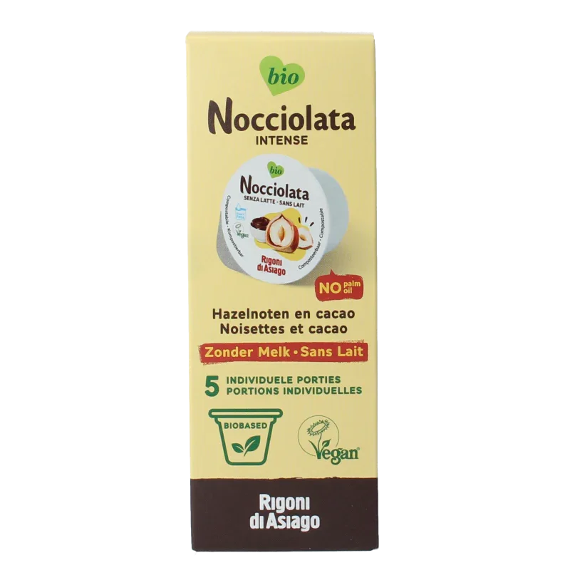 Nocciolata Intense vegan cups 5 x 20gram bio 100 Gram