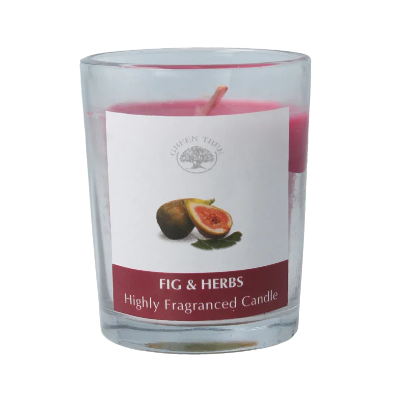 Green Tree Geurkaars figs & herbs votives 55 Gram