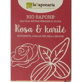 La Saponaria Zeep roos shea butter bio 100 Gram