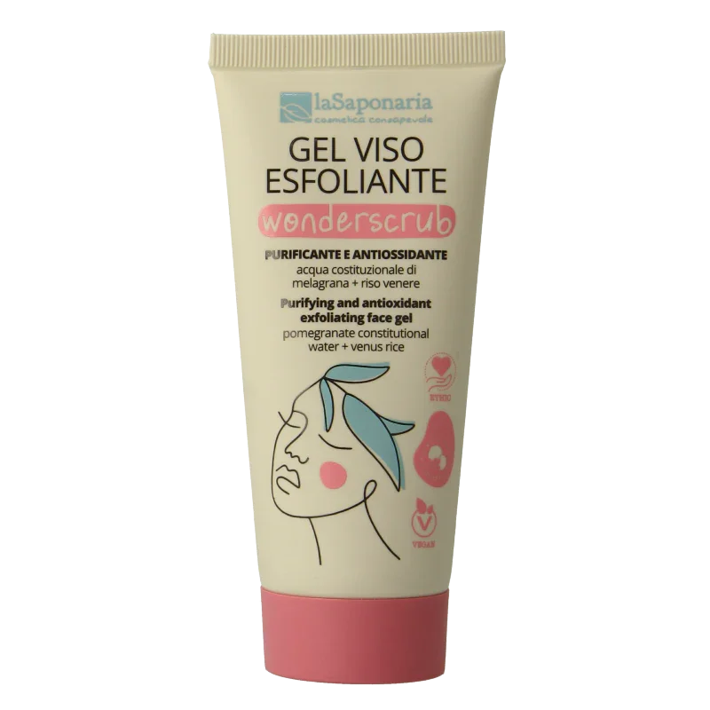 La Saponaria Wonderscrub exfoliating face gel 100 Milliliter
