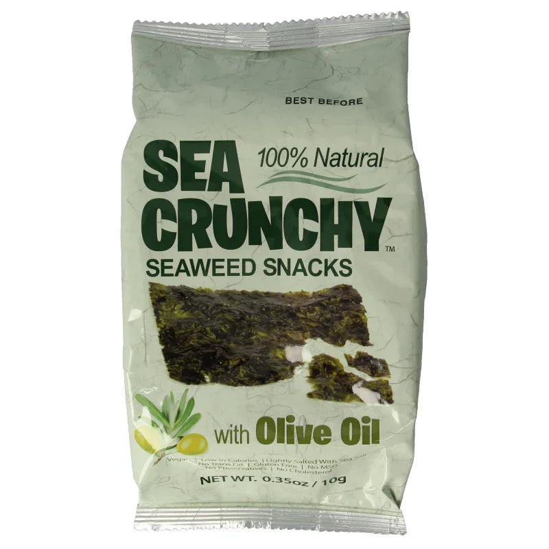 Sea Crunchy Nori zeewier snack met olijf olie 10 Gram