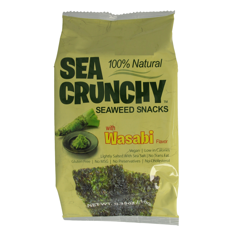 Sea Crunchy Nori zeewier snacks wasabi 10 Gram