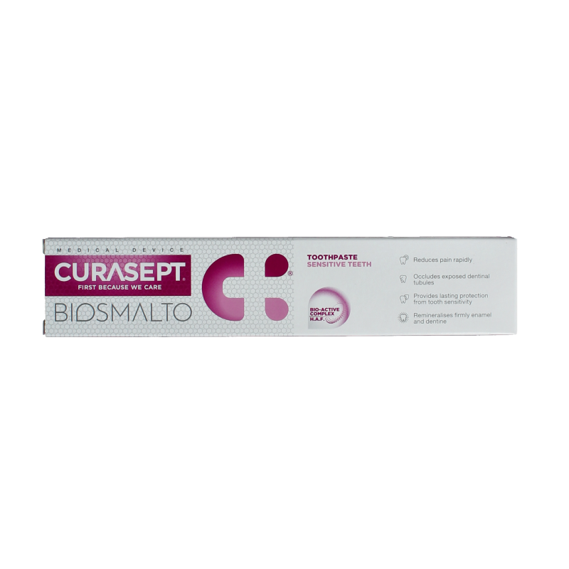 Curasept Biosmalto tandpasta gevoelige tanden 75 Milliliter