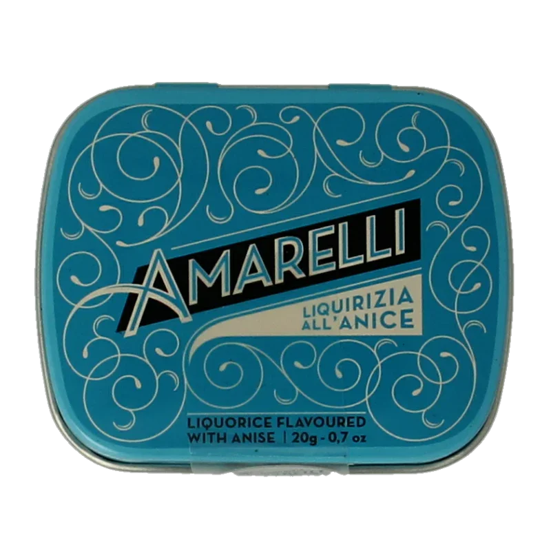 Amarelli Laurierdrop blikje anijs Chicchi 20 Gram