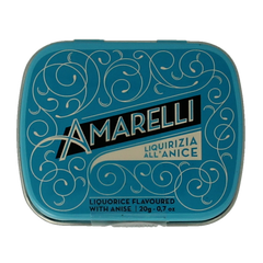 Amarelli Laurierdrop blikje anijs Chicchi 20 Gram