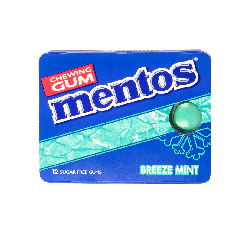 Mentos Gum breeze mint 12 Stuks