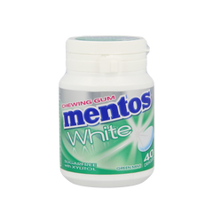 Mentos Gum greenmint white pot 40 Stuks