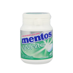 Mentos Gum greenmint white pot 40.00 Stuks