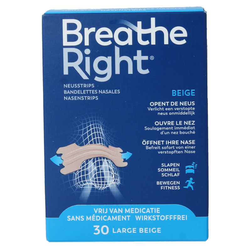 Breathe Right Neusstrips large 30 Stuks