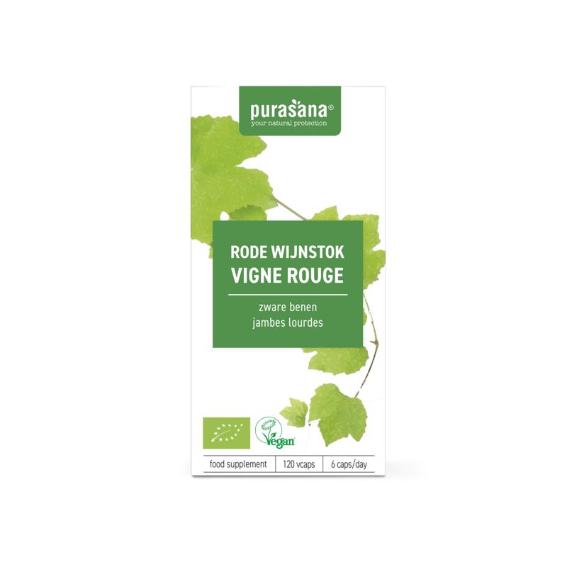 Purasana Rode wijnstok vegan bio 120 Vegetarische capsules