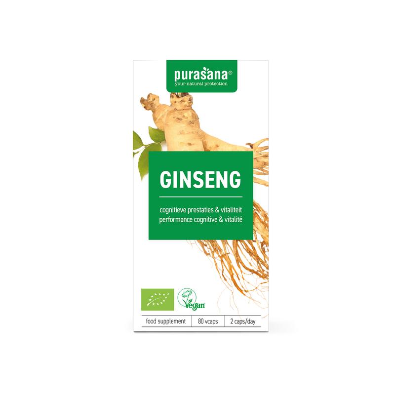 Purasana Ginseng vegan bio 80 Vegetarische capsules
