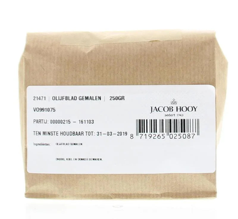 Jacob Hooy Olijfblad gemalen 250 Gram
