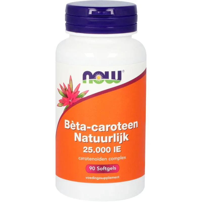 NOW Beta caroteen natuurlijk 90 Softgels
