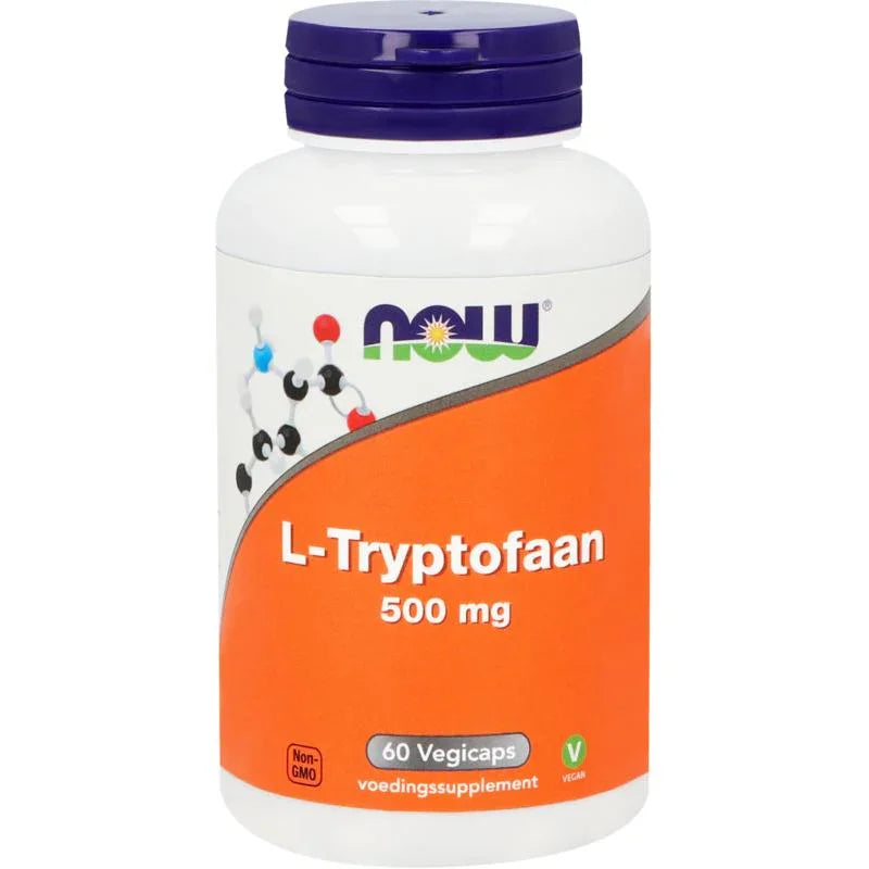 NOW L-Tryptofaan 500mg 60 Vegetarische capsules