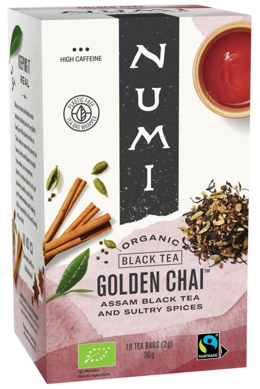 Numi Golden chai bio 18 Zakjes