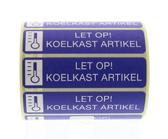 Spruyt Hillen Sticker let op koelkast artikel 500 Stuks