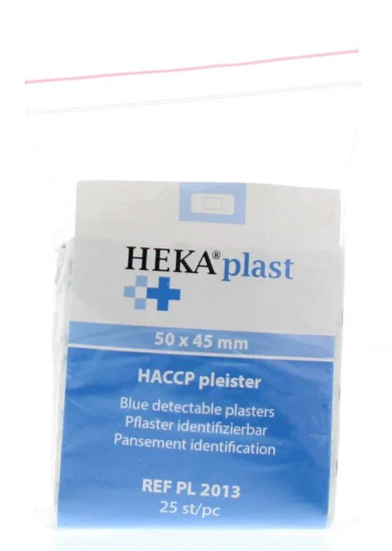 Heka HACCP pleisters blauw 50 x 45mm 25 Stuks