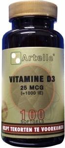 Artelle Vitamine D3 25mcg 100 Softgels