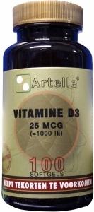 Artelle Vitamine D3 25mcg 100 Softgels