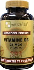 Artelle Vitamine D3 25mcg 250 Softgels