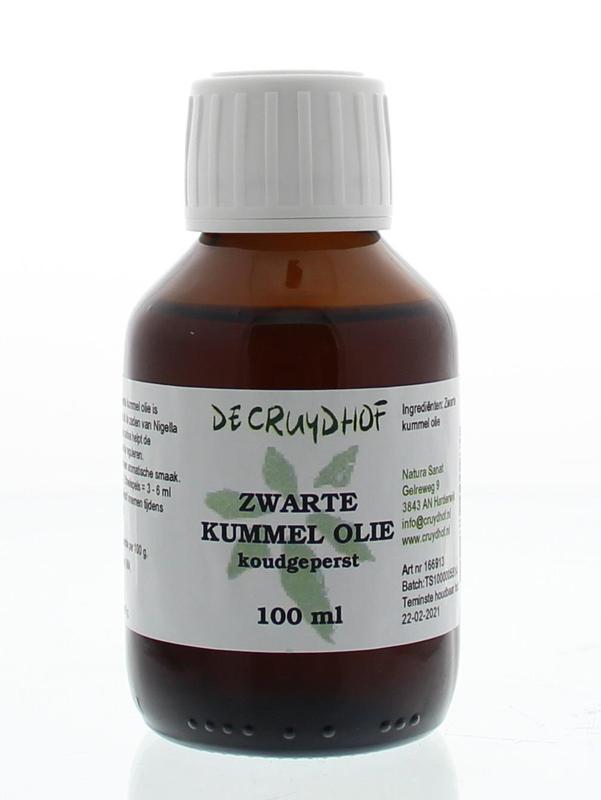 Cruydhof Zwarte kummel olie koudgeperst 100.00 Milliliter