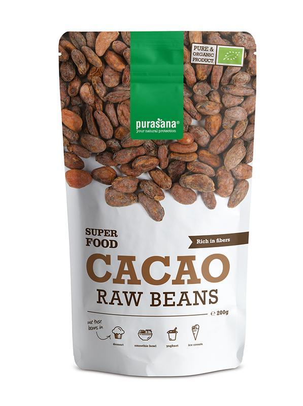 Purasana Cacao bonen vegan bio 200 Gram