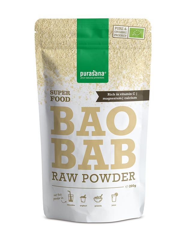 Purasana Baobab poeder vegan bio 200 Gram