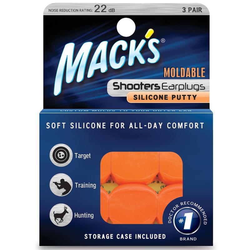 Macks Shooters moldable earplugs orange 3 Paar