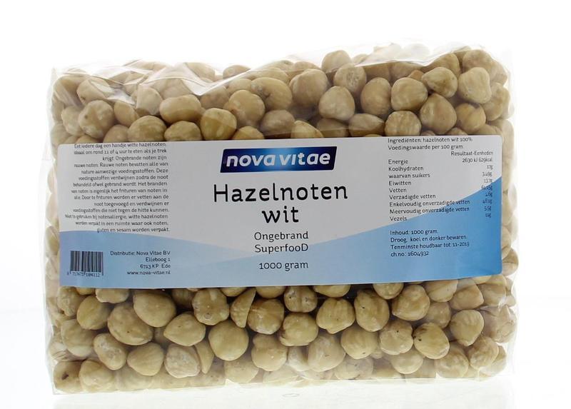 Nova Vitae Hazelnoten wit ongebrand raw 1 Kilogram