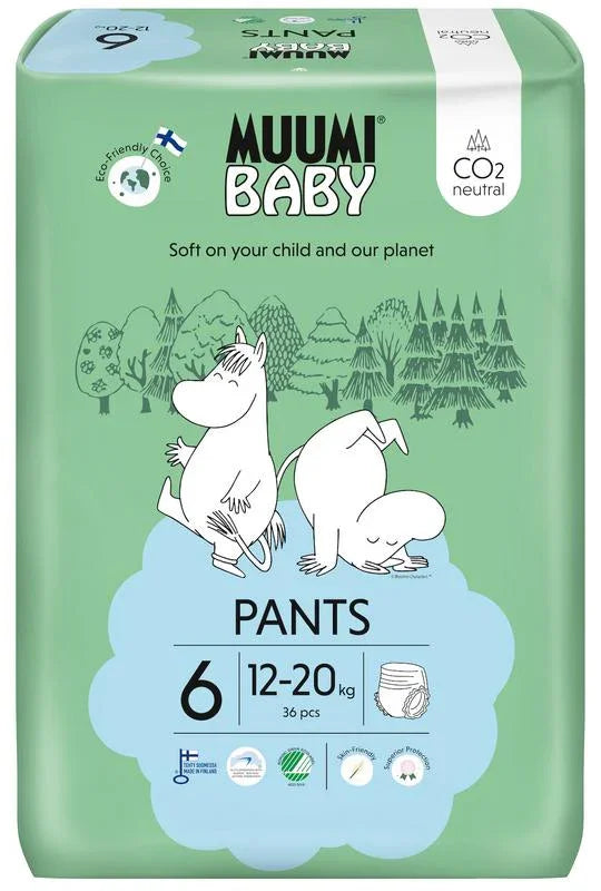 Muumi Baby Ecologische luierbroekjes maat 6 junior 12-20kg 36 Stuks