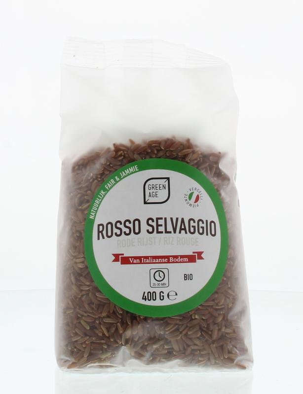 Greenage Rode rijst rosso selvaggio bio 400 Gram
