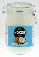 Hanoju Kokosolie virgin beugelglas bio 1 Liter