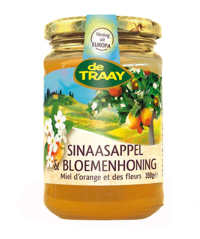 Traay Sinaasappel & bloemenhoning 350 Gram