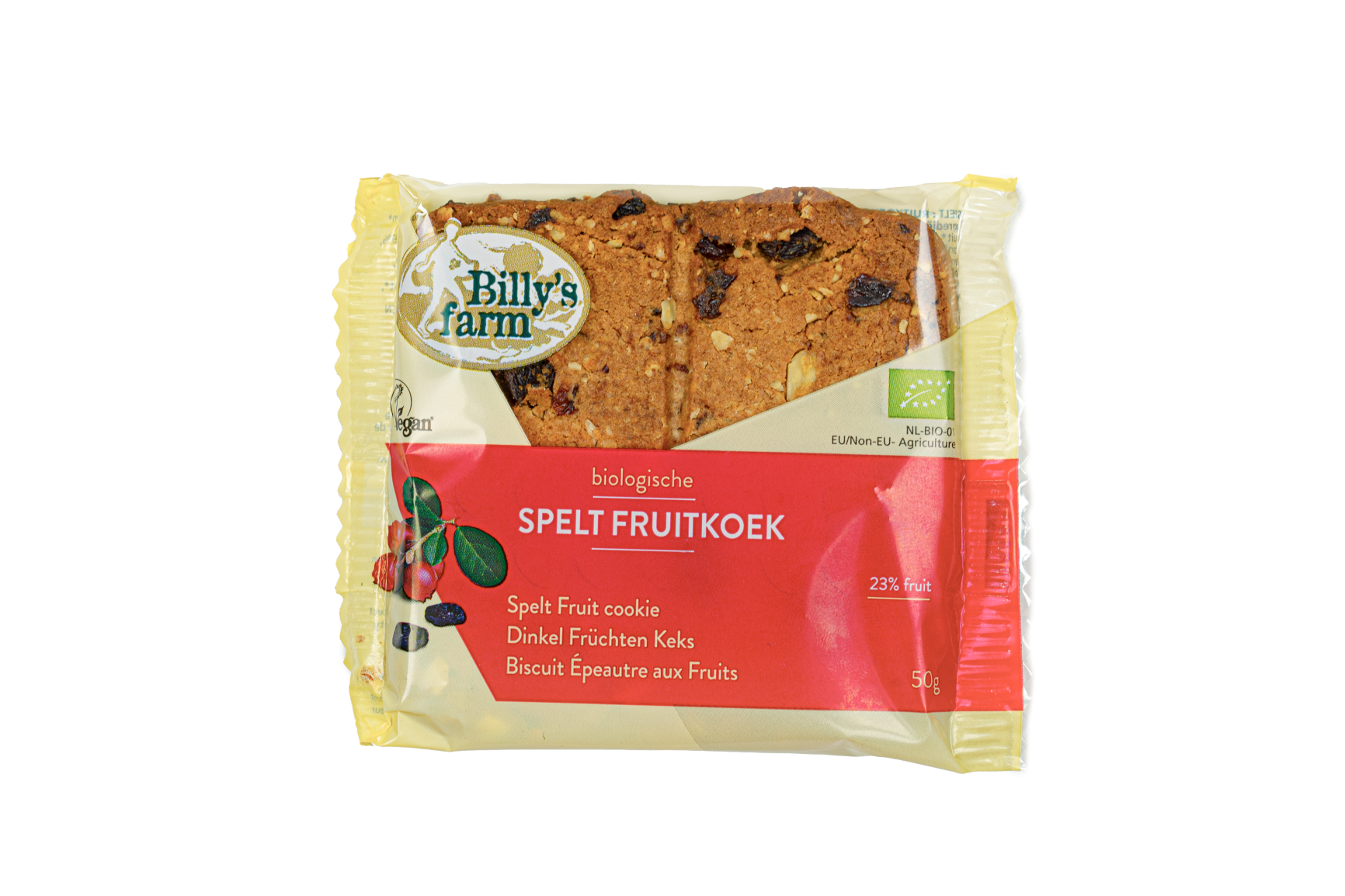 Billy's Farm Spelt fruitkoek bio 50.00 Gram