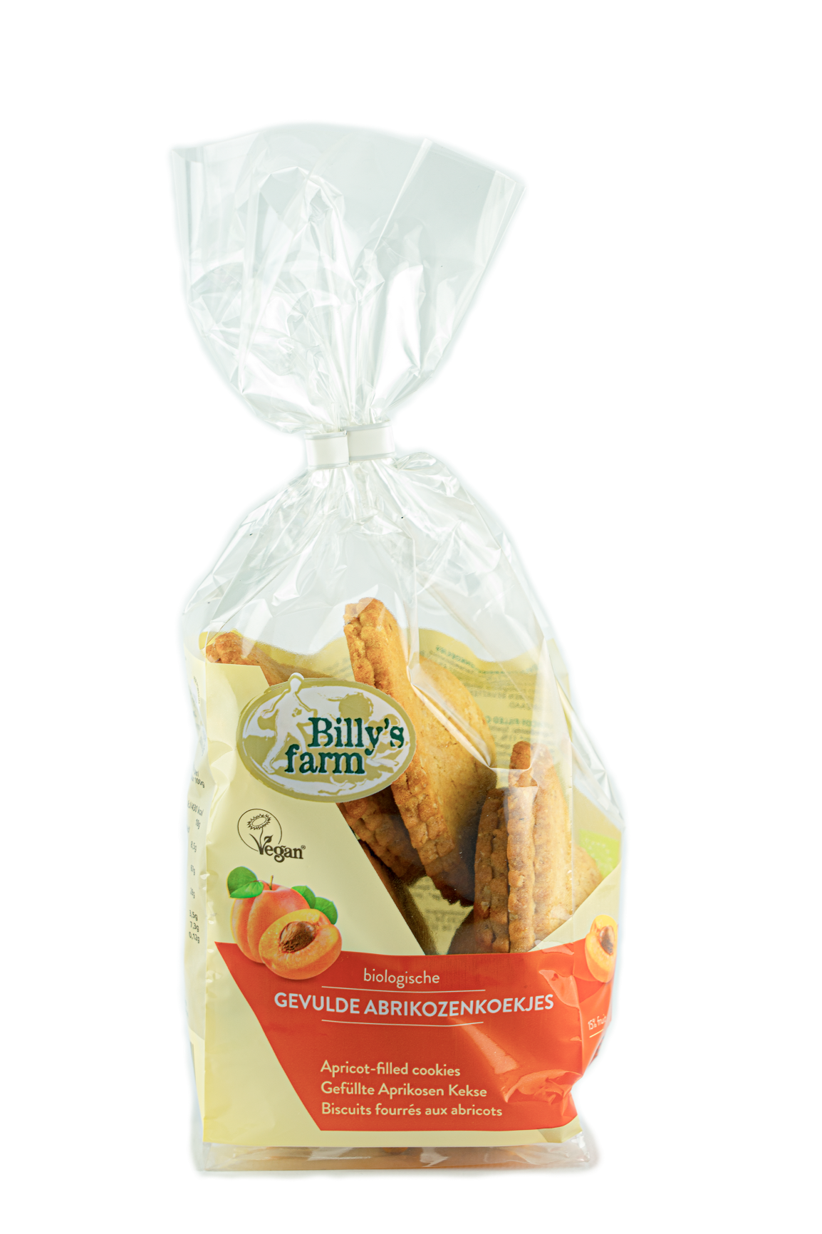 Billy's Farm Abrikozenkoekje gevuld bio 200.00 Gram