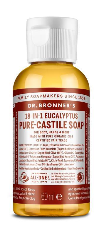 Dr Bronners Liquid soap eucalyptus 60 Milliliter