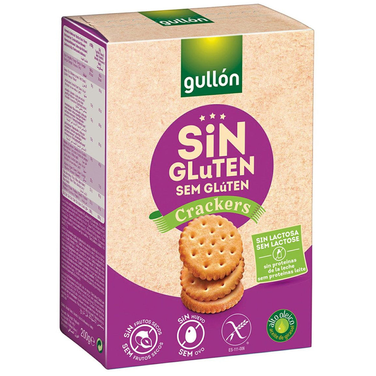 Gullon Zoute crackers glutenvrij 200.00 Gram