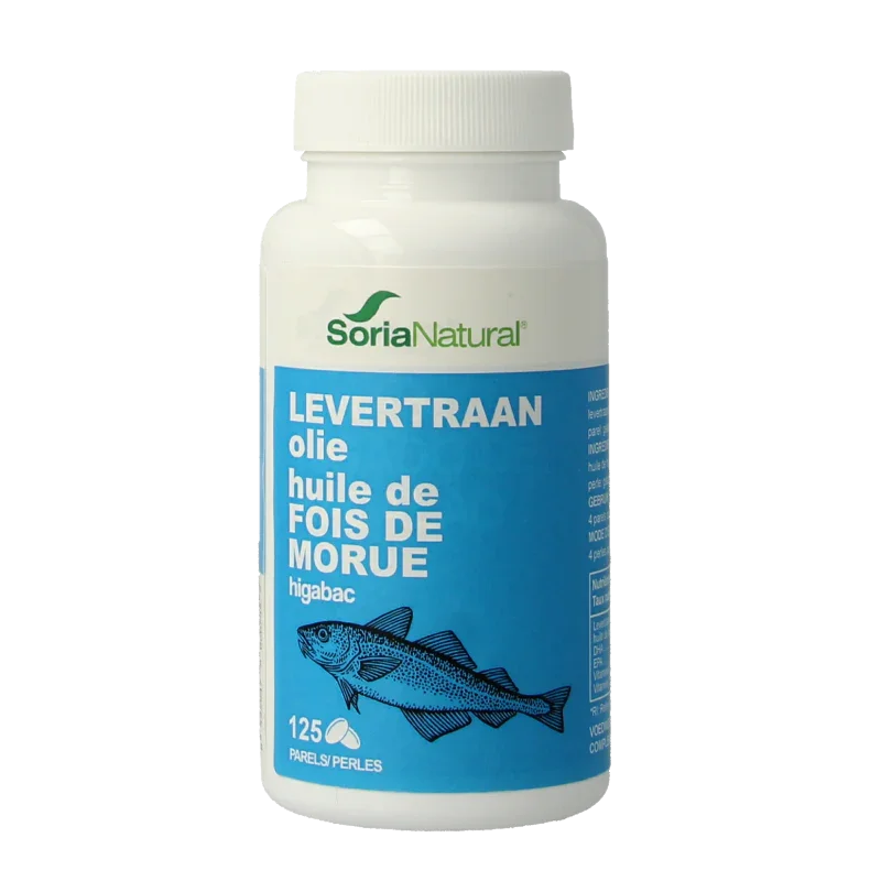 Soria Natural Higabac levertraanolie 125 Softgels