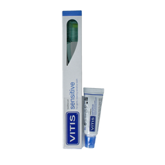 Vitis Tandenborstel sensitive met sample tandpasta 1.00 Set