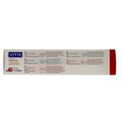 Vitis Tandpasta anti caries 75.00 Milliliter