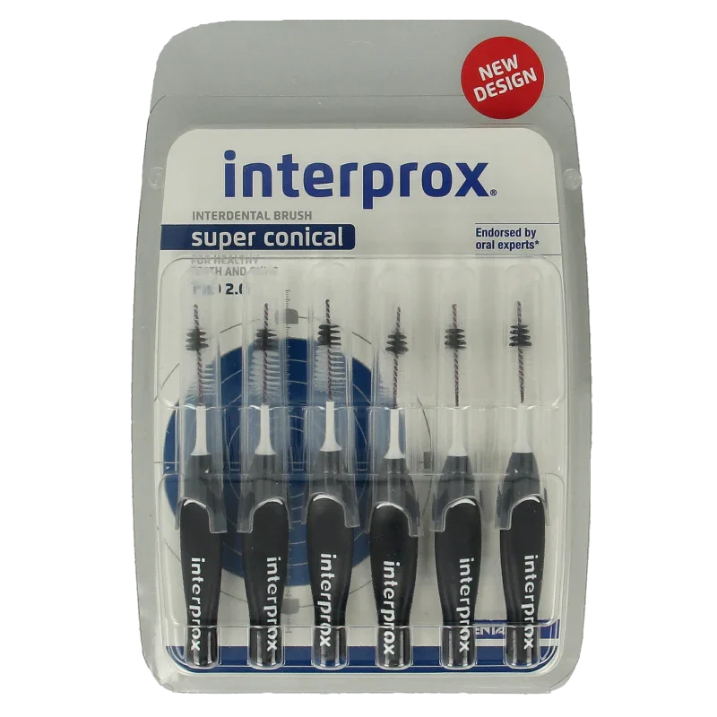 Interprox Super ragers conical donker blauw 6 Stuks