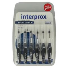 Interprox Super ragers conical donker blauw 6 Stuks